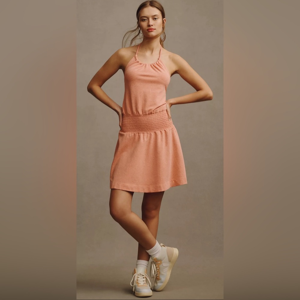 Sundays x Anthropologie Ember Mini Dress, coral, medium, NWT